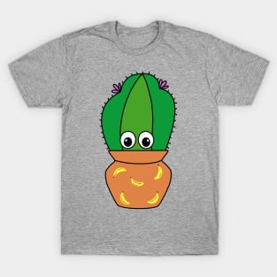 Cute Cactus Design #318: Cactus In Cute Pot With Bananas T-Shirt